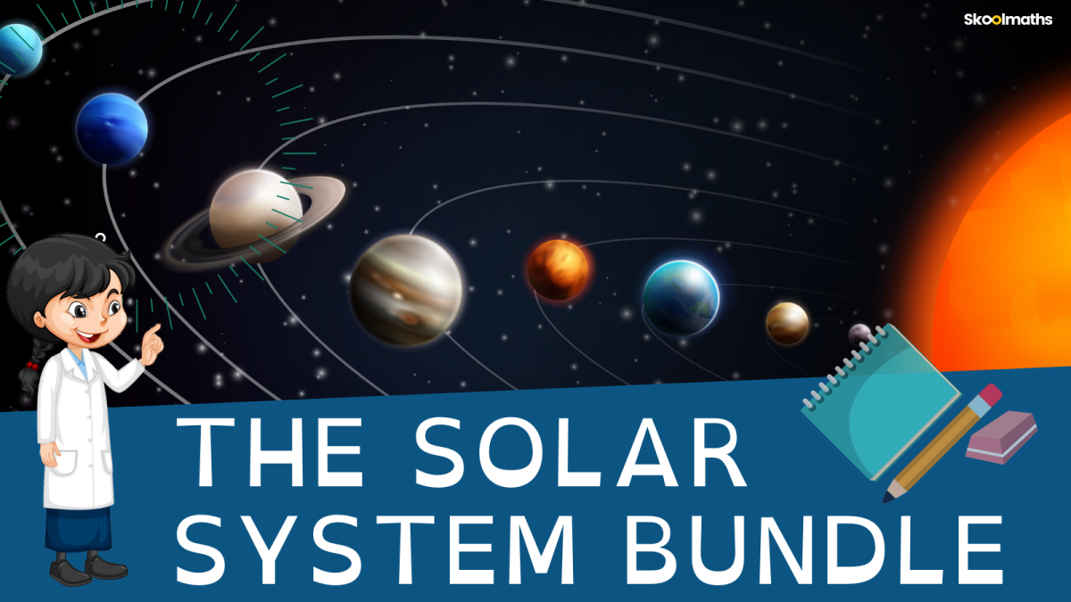 An educational teaching resource from Skoolmaths! entitled The Solar System Worksheets with Flashcards and Crossword downloadable at Teach Simple.