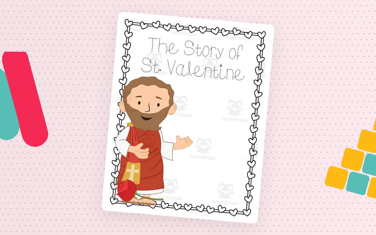 An educational teaching resource from Glitter and Grace entitled The Story of St. Valentine | Interactive Reading Packet downloadable at Teach Simple.