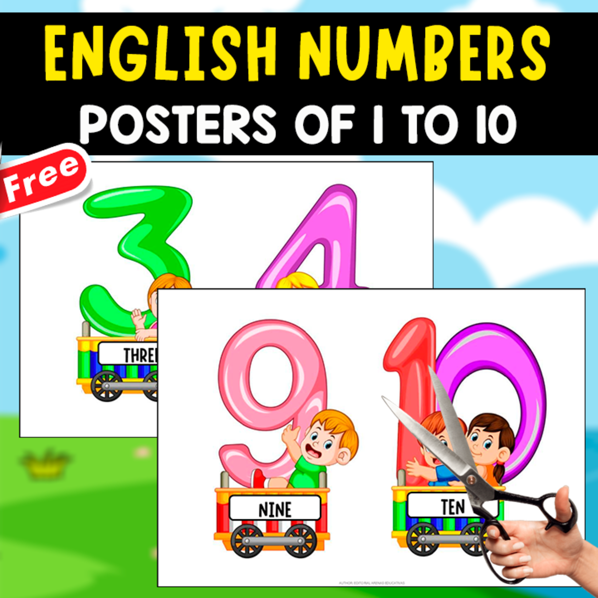 An educational teaching resource from EDITORIAL LAURA EDUCA entitled THE TRAIN OF THE NUMBERS | 1 TO 10 | ENGLISH downloadable at Teach Simple.