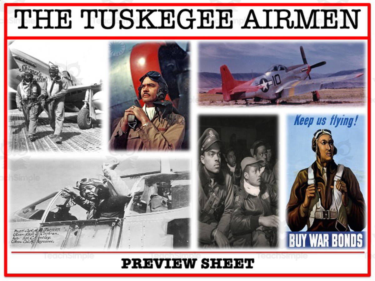 An educational teaching resource from Mr Gray History entitled The Tuskegee Airmen - Mini Unit downloadable at Teach Simple.