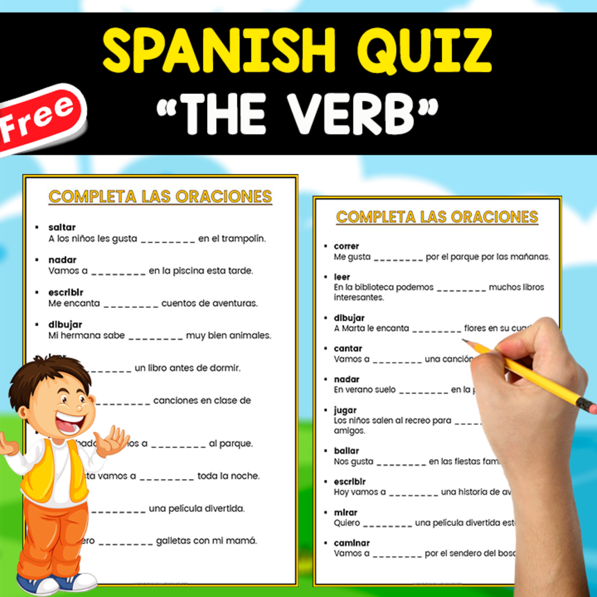 An educational teaching resource from EDITORIAL LAURA EDUCA entitled THE VERB | SPANISH GRAMMAR downloadable at Teach Simple.