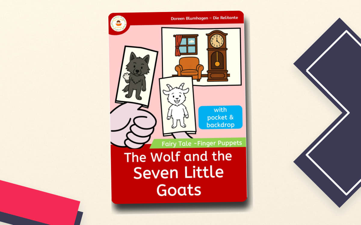 An educational teaching resource from Die Relitante entitled The Wolf and the Seven Little Goats – Finger Puppet Set downloadable at Teach Simple.