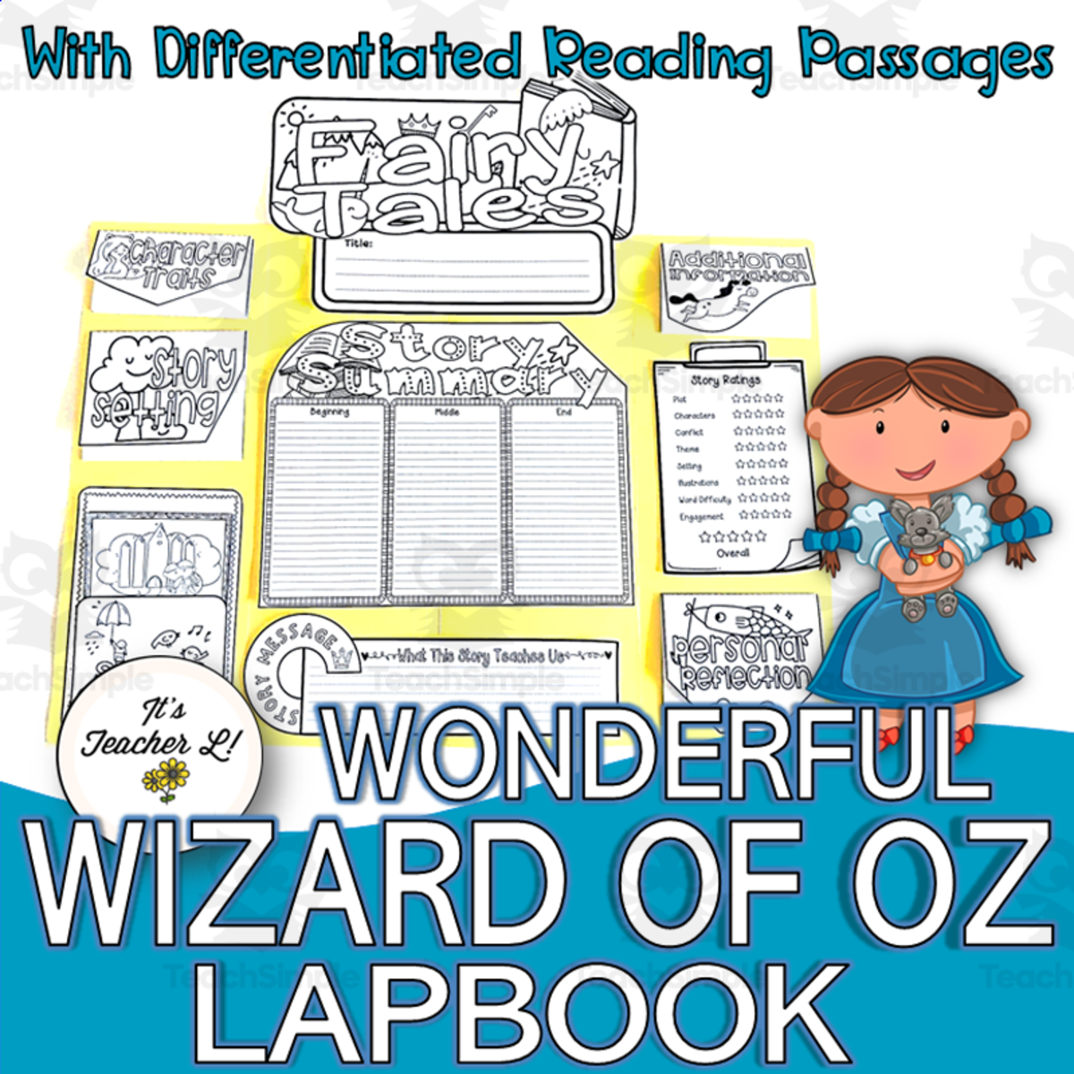 An educational teaching resource from It's Teacher L entitled The Wonderful Wizard of Oz Lapbook Project Reading ELA Grades 3 4 5 downloadable at Teach Simple.