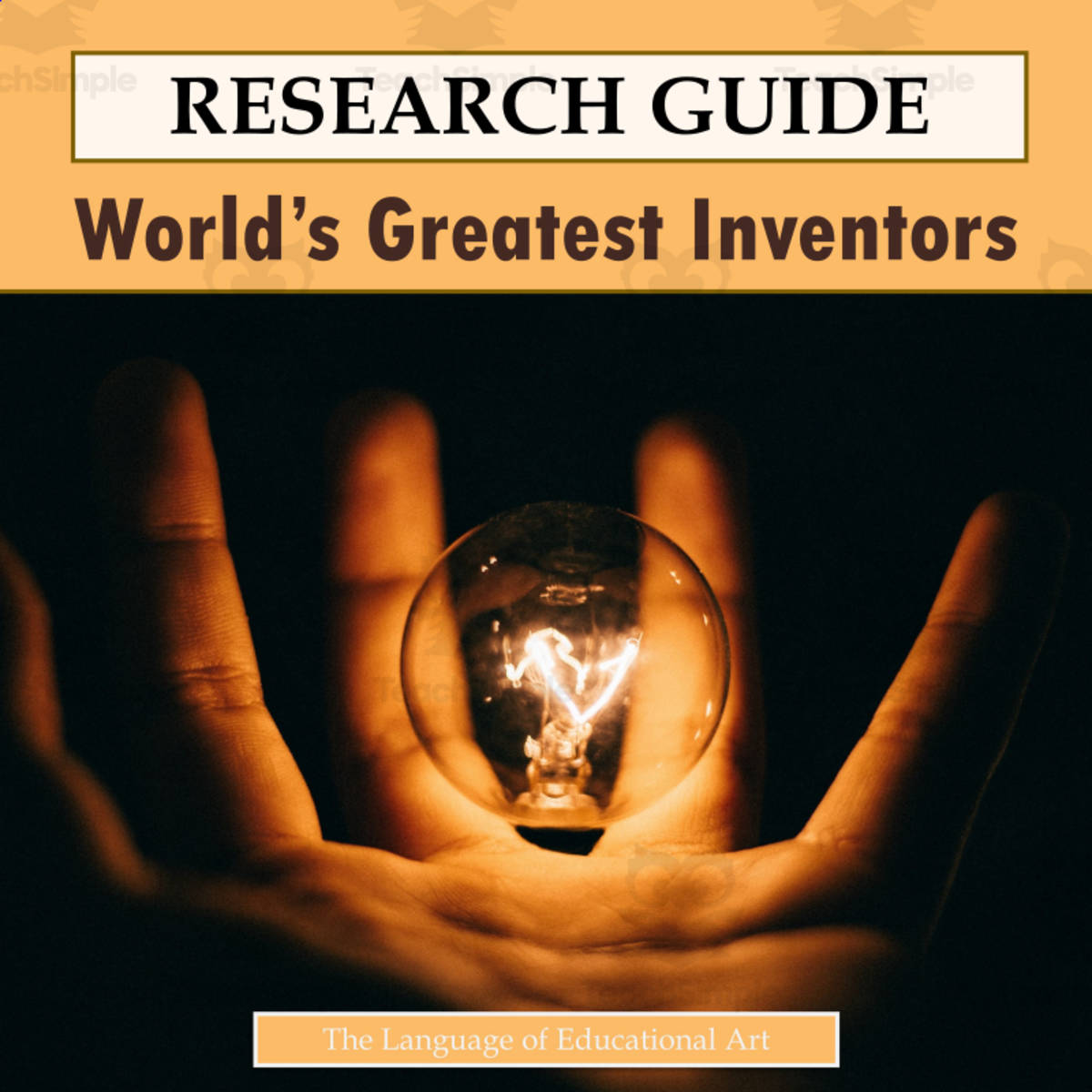 An educational teaching resource from The Language of Educational Art, LLC entitled The World's Greatest Inventors Essay Research Guide downloadable at Teach Simple.