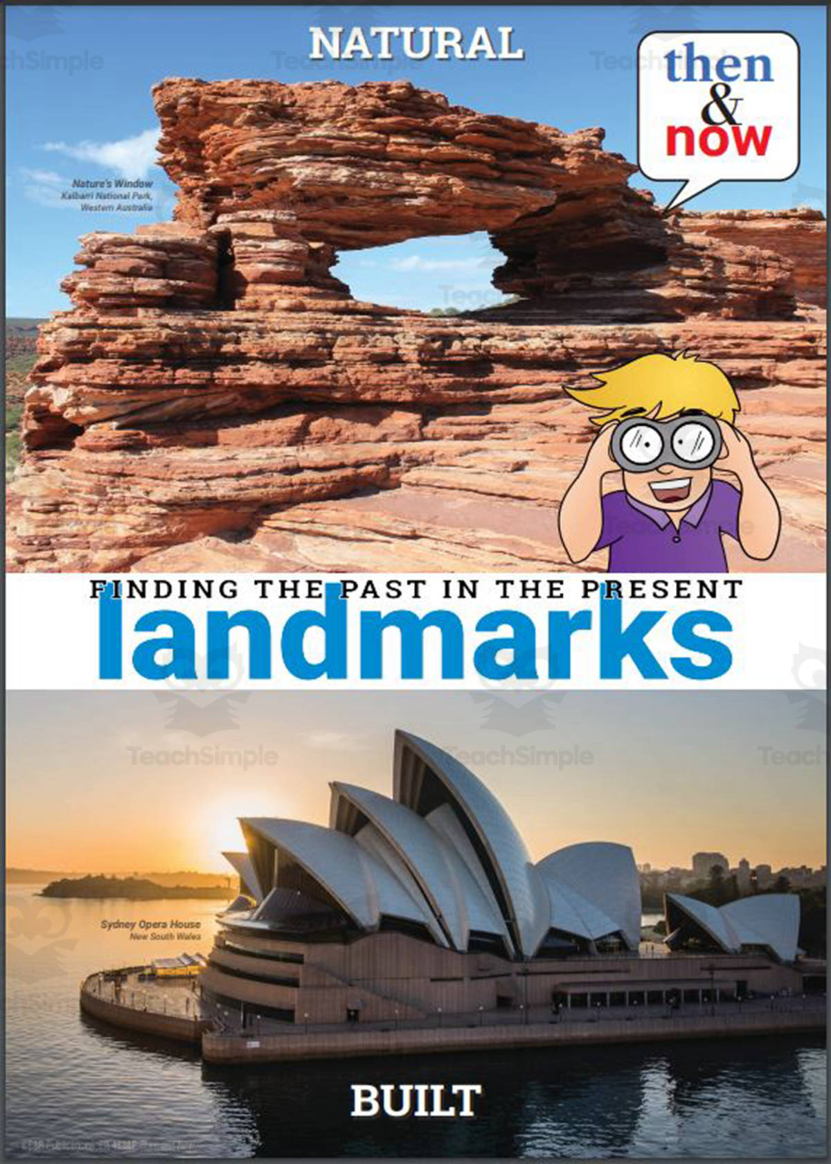 An educational teaching resource from E & R Publications entitled Then and Now Poster Set, plus 16 activity sheets downloadable at Teach Simple.