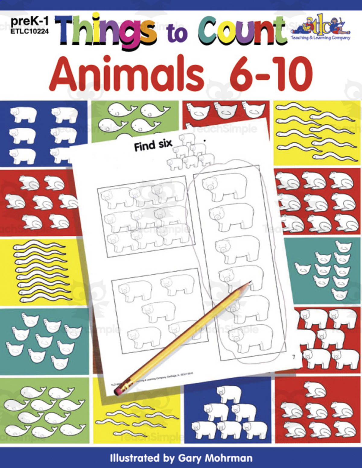 An educational teaching resource from Classroom Complete Press entitled Things to Count: Animals 6-10 downloadable at Teach Simple.