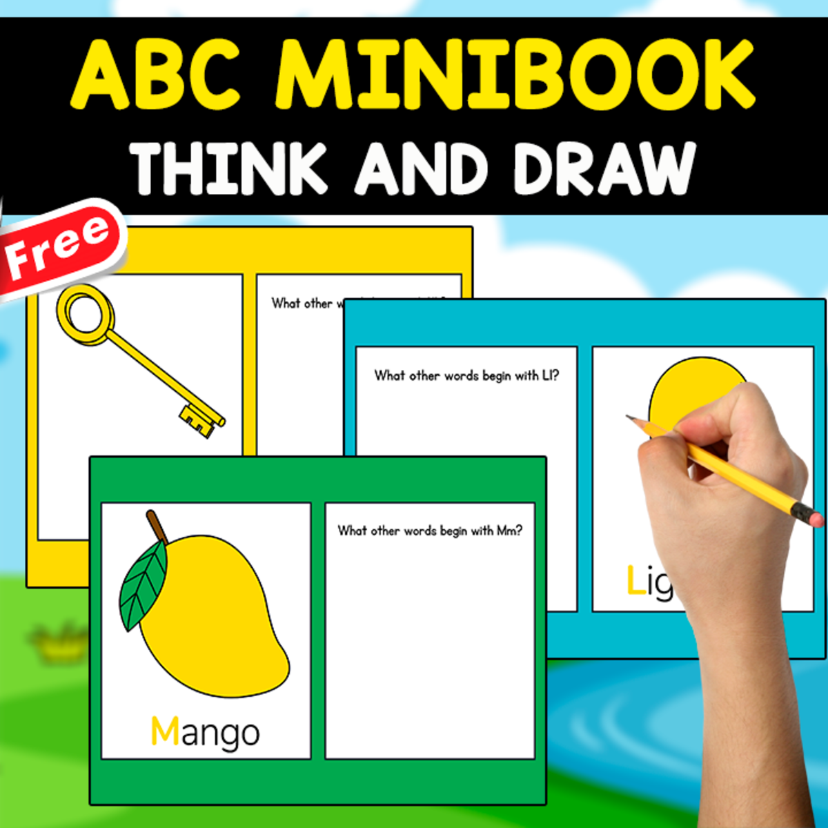 An educational teaching resource from EDITORIAL LAURA EDUCA entitled THINK AND DRAW | ALPHABET MINIBOOK downloadable at Teach Simple.