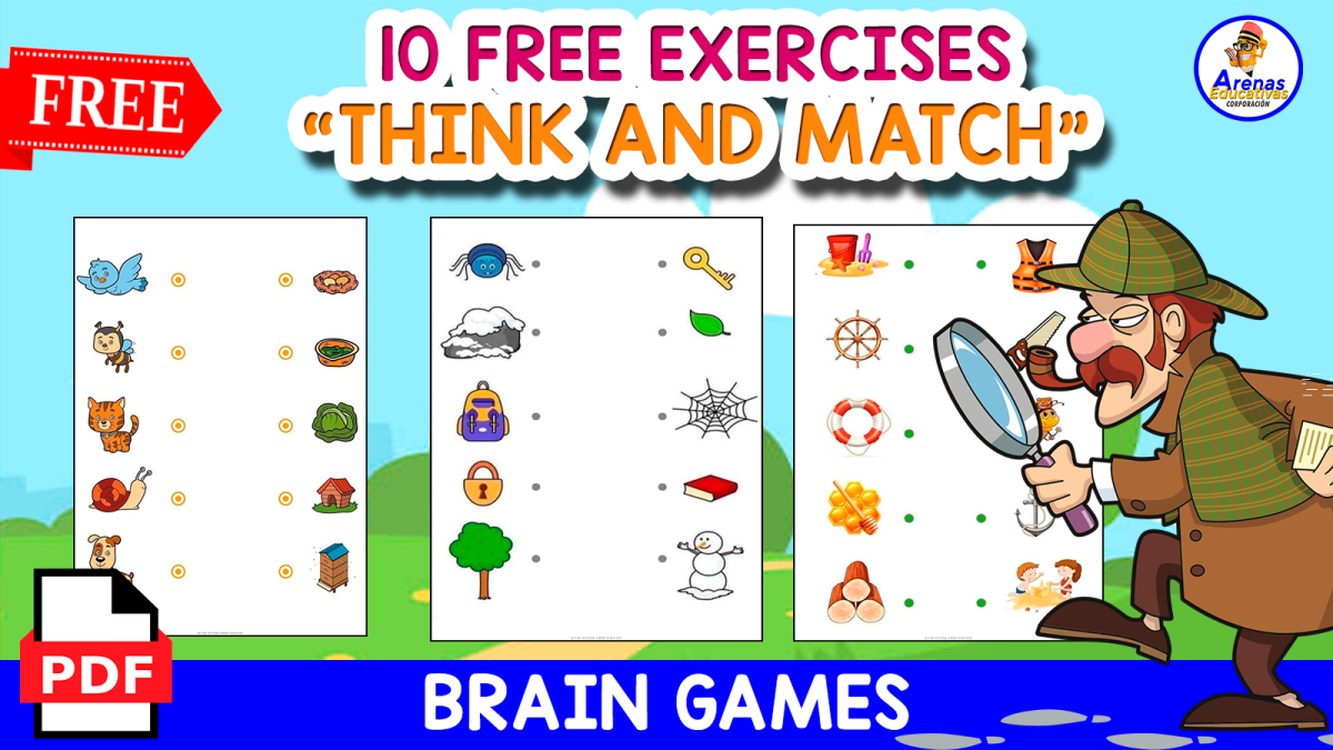 An educational teaching resource from EDITORIAL LAURA EDUCA entitled THINK AND MATCH | 20 EXERCISES downloadable at Teach Simple.