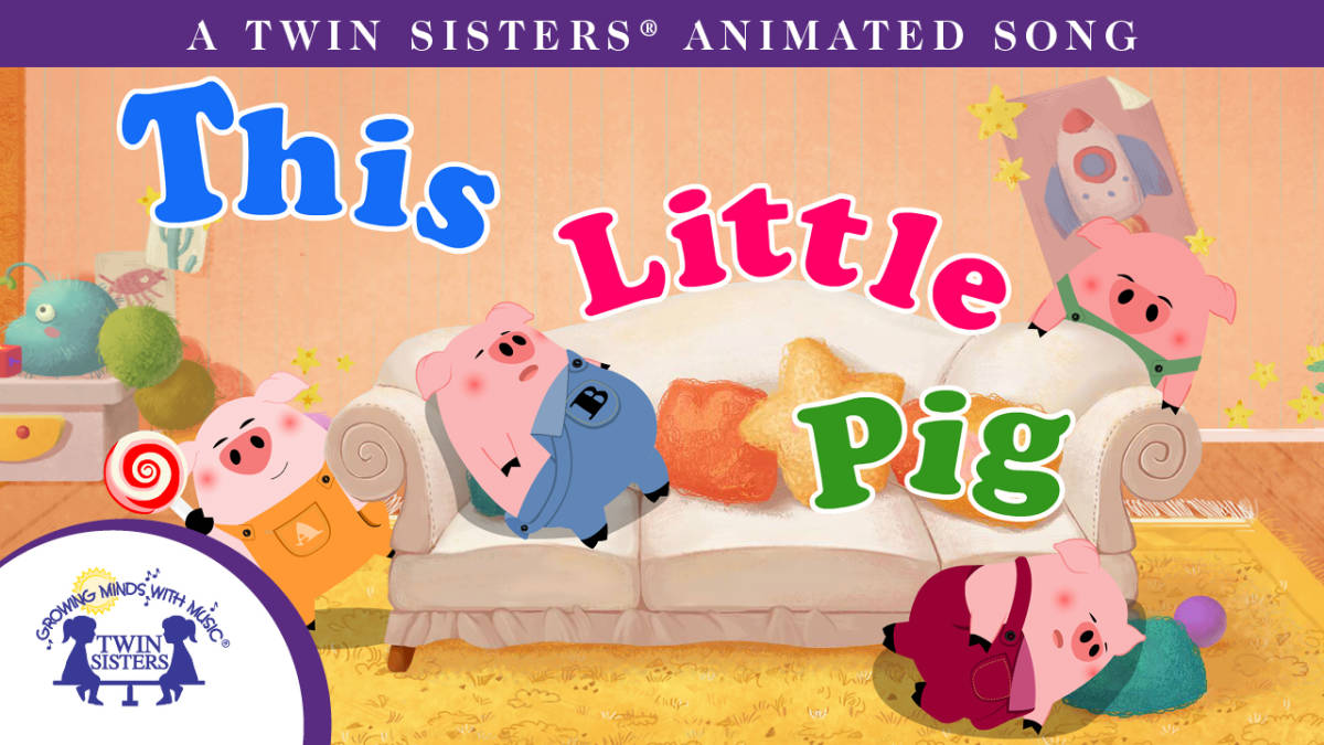 An educational teaching resource from Twin Sisters Digital Media entitled This Little Pig Animated Song downloadable at Teach Simple.