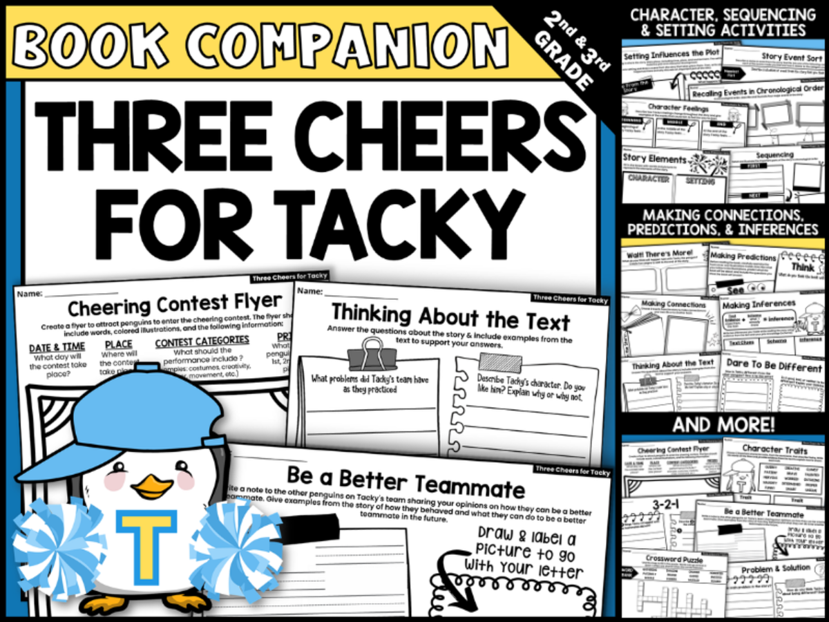 An educational teaching resource from Creatively Gifted entitled Three Cheers For Tacky Interactive Read-Aloud Activities downloadable at Teach Simple.