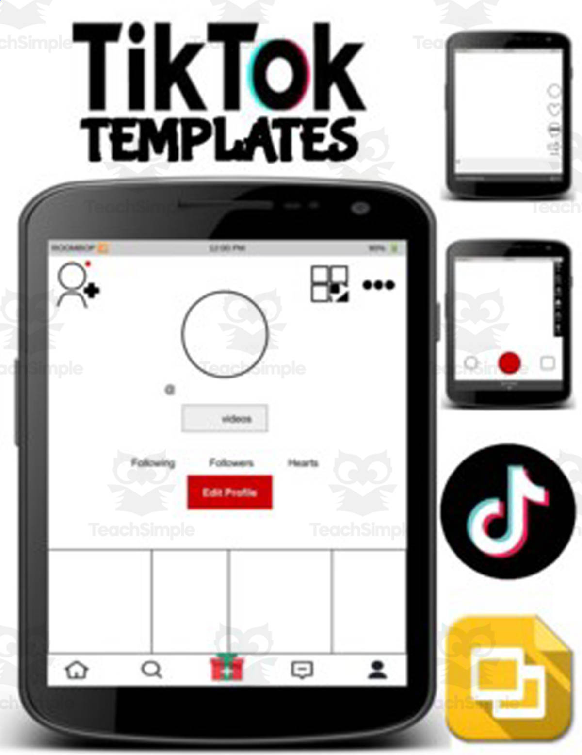 An educational teaching resource from Roombop entitled TikTok Template (Editable on Google Slides) downloadable at Teach Simple.