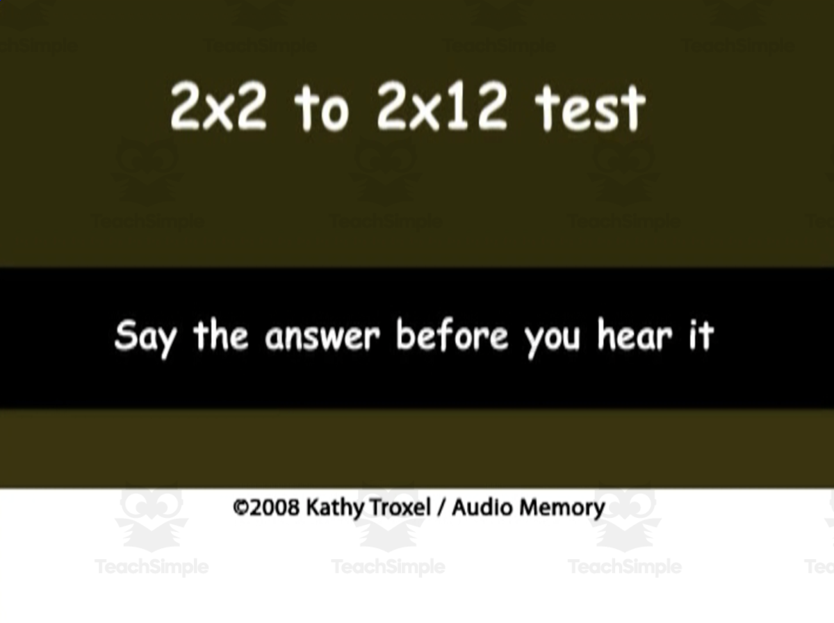 An educational teaching resource from Audio Memory entitled Times Tables Practice with Fractions (2s to 6s) downloadable at Teach Simple.