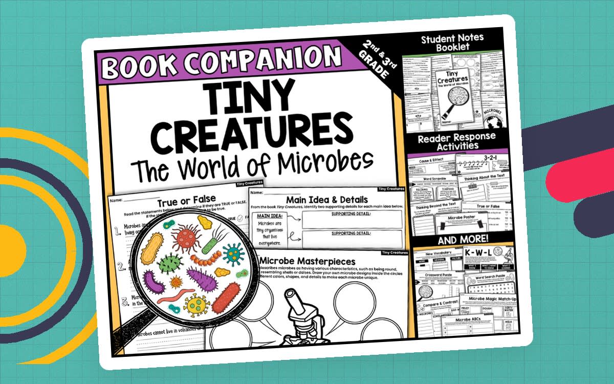 An educational teaching resource from Creatively Gifted entitled Tiny Creatures: The World of Microbes Read-Aloud Activities downloadable at Teach Simple.