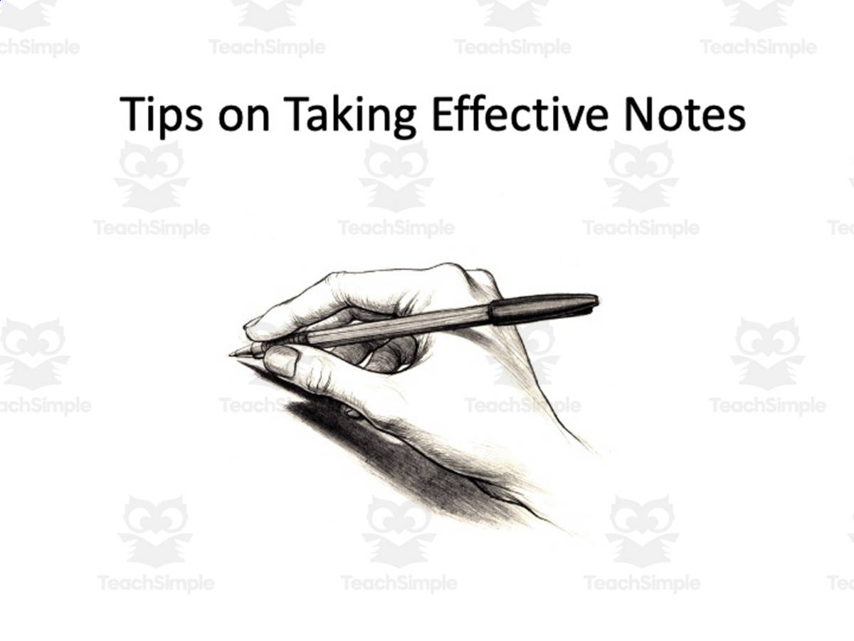 An educational teaching resource from Creating History entitled Tips on Taking Effective Notes downloadable at Teach Simple.
