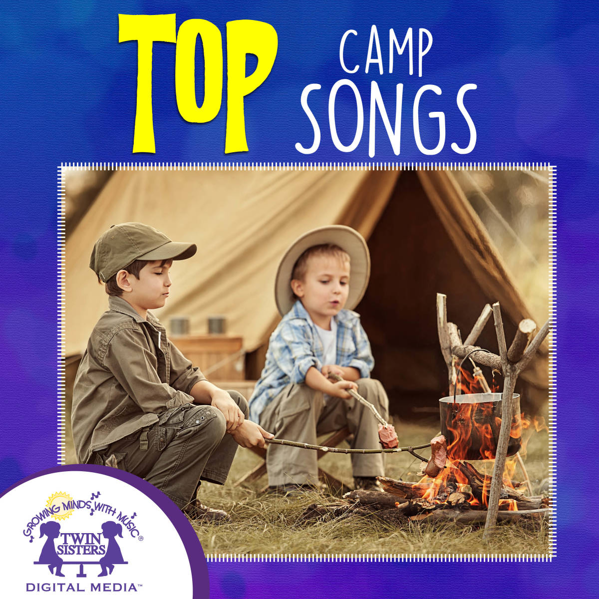 An educational teaching resource from Twin Sisters Digital Media entitled TOP Camp Songs downloadable at Teach Simple.