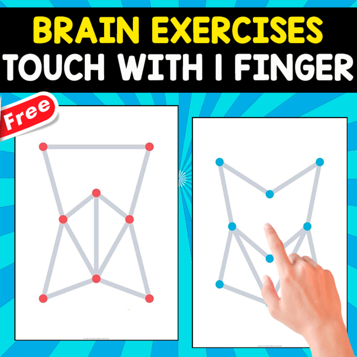 An educational teaching resource from EDITORIAL LAURA EDUCA entitled TOUCH WITH 1 FINGER | BRAIN EXERCISES downloadable at Teach Simple.