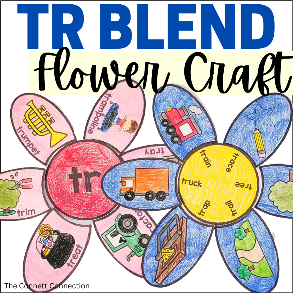 An educational teaching resource from The Connett Connection entitled TR Blend Flower Craft downloadable at Teach Simple.