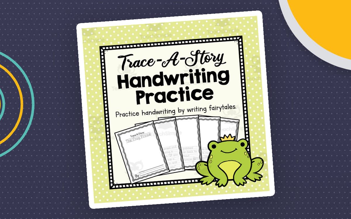 An educational teaching resource from Simply Schoolgirl entitled Trace-A-Story Handwriting Practice downloadable at Teach Simple.