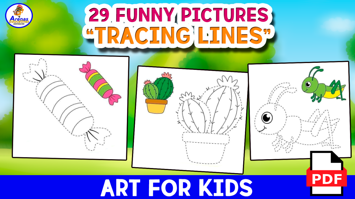 An educational teaching resource from EDITORIAL LAURA EDUCA entitled TRACING LINES - 29 Funny Pages downloadable at Teach Simple.