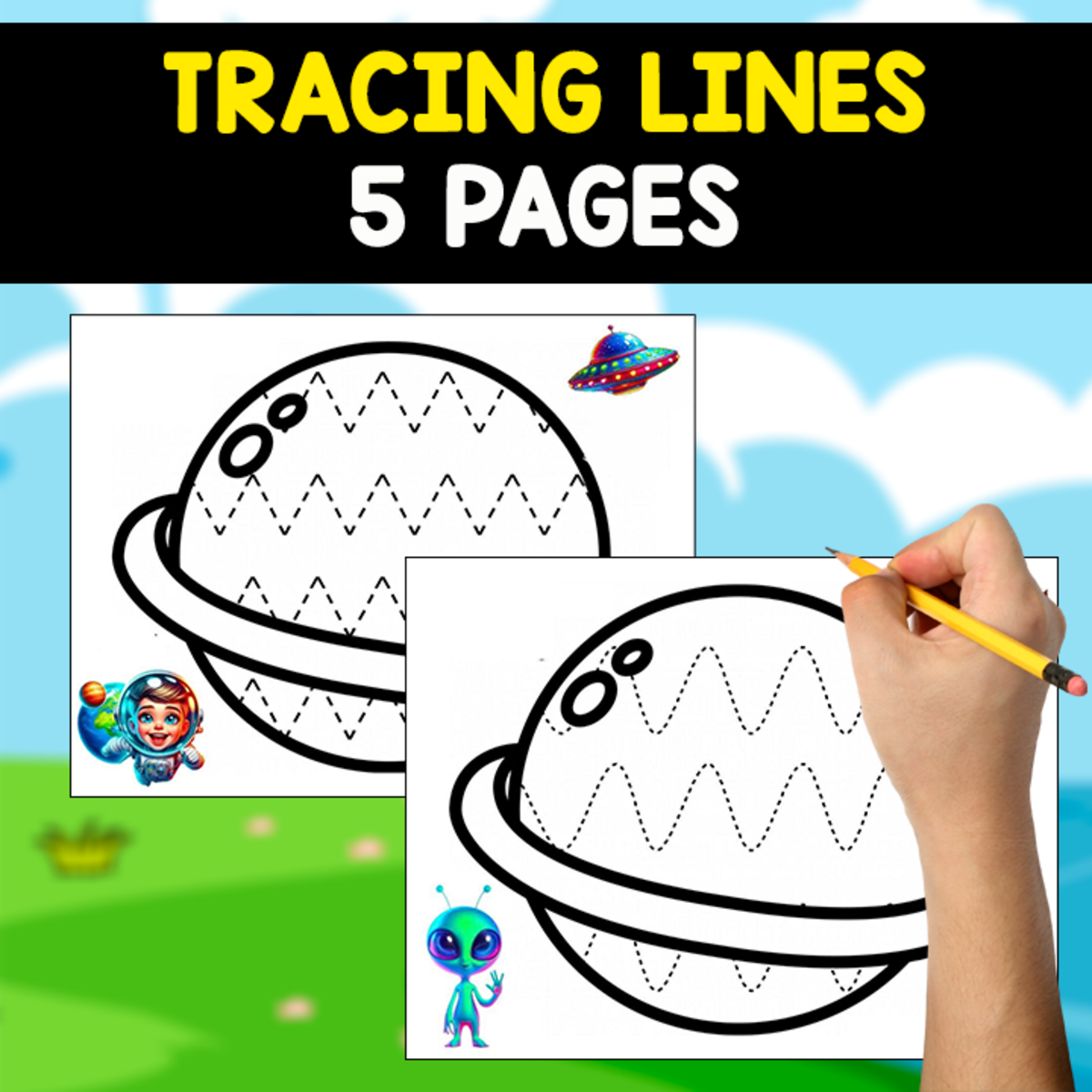 An educational teaching resource from EDITORIAL LAURA EDUCA entitled TRACING LINES | 5 FREE PAGES FOR KIDS downloadable at Teach Simple.
