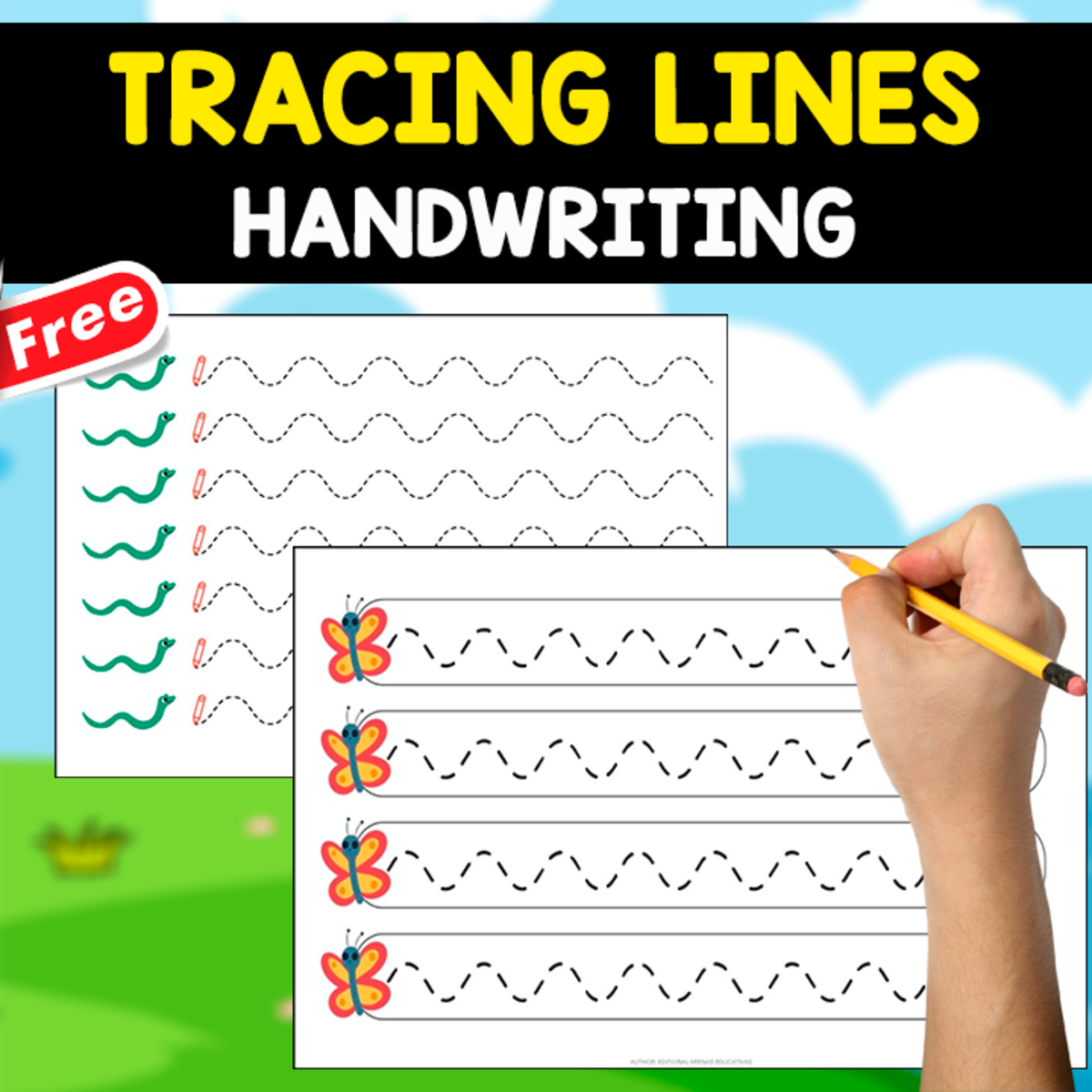 An educational teaching resource from EDITORIAL LAURA EDUCA entitled TRACING LINES | FREE ACTIVITY OF HANDWRITING downloadable at Teach Simple.