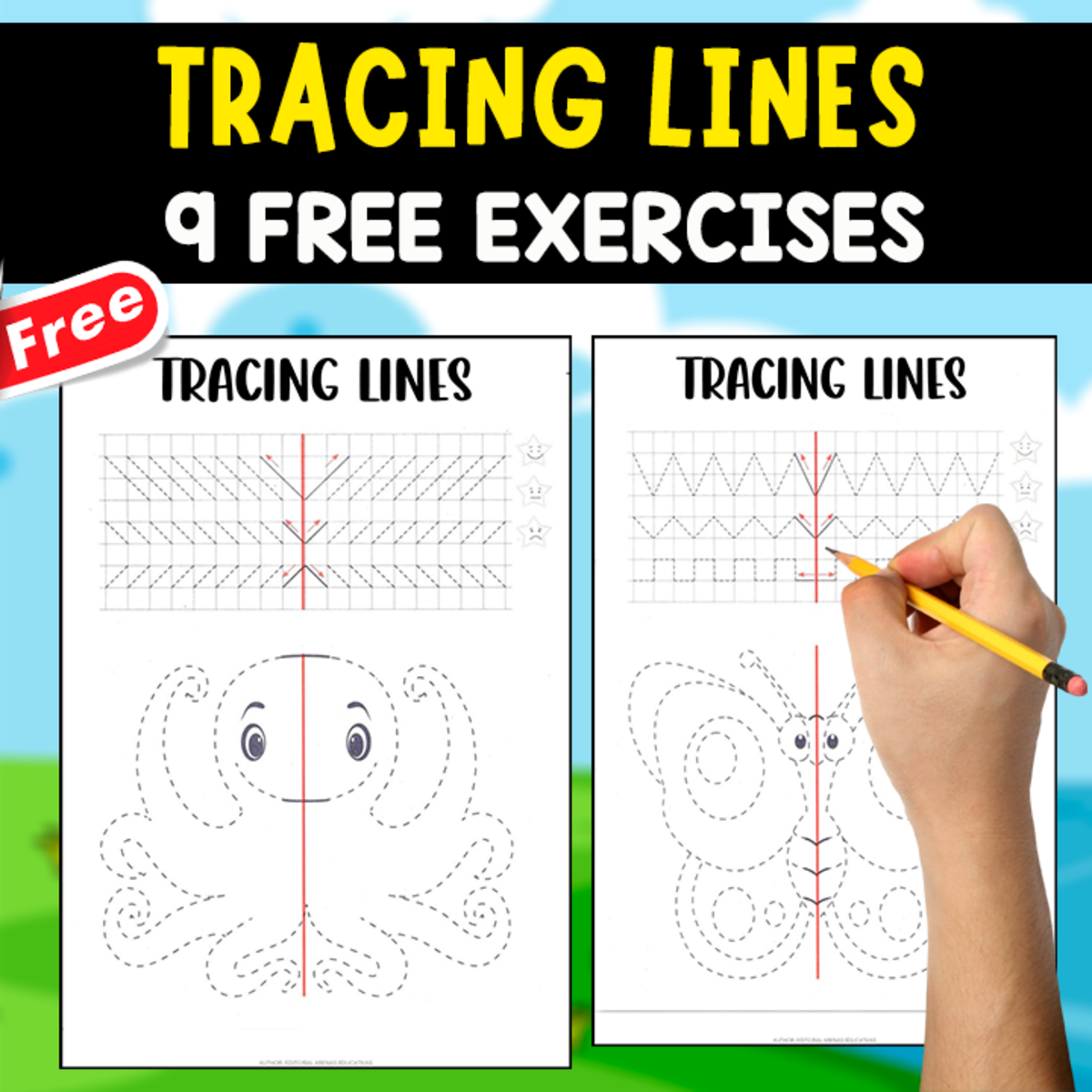 An educational teaching resource from EDITORIAL LAURA EDUCA entitled TRACING LINES MINIBOOK | INCLUDE 9 FREE PAGES downloadable at Teach Simple.