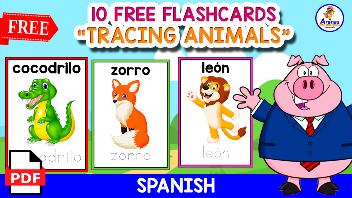 An educational teaching resource from EDITORIAL LAURA EDUCA entitled TRACING NAMES | 10 FREE FLASHCARDS IN SPANISH downloadable at Teach Simple.