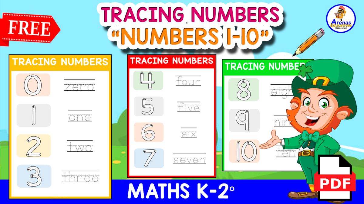 An educational teaching resource from EDITORIAL LAURA EDUCA entitled TRACING NUMBERS 1 TO 10 | Free Worksheets downloadable at Teach Simple.