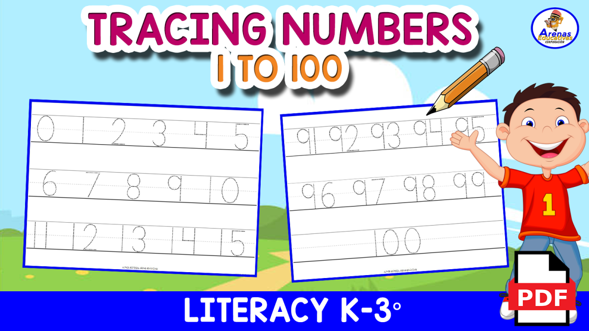 An educational teaching resource from EDITORIAL LAURA EDUCA entitled TRACING NUMBERS 1 TO 100 | Minibook downloadable at Teach Simple.