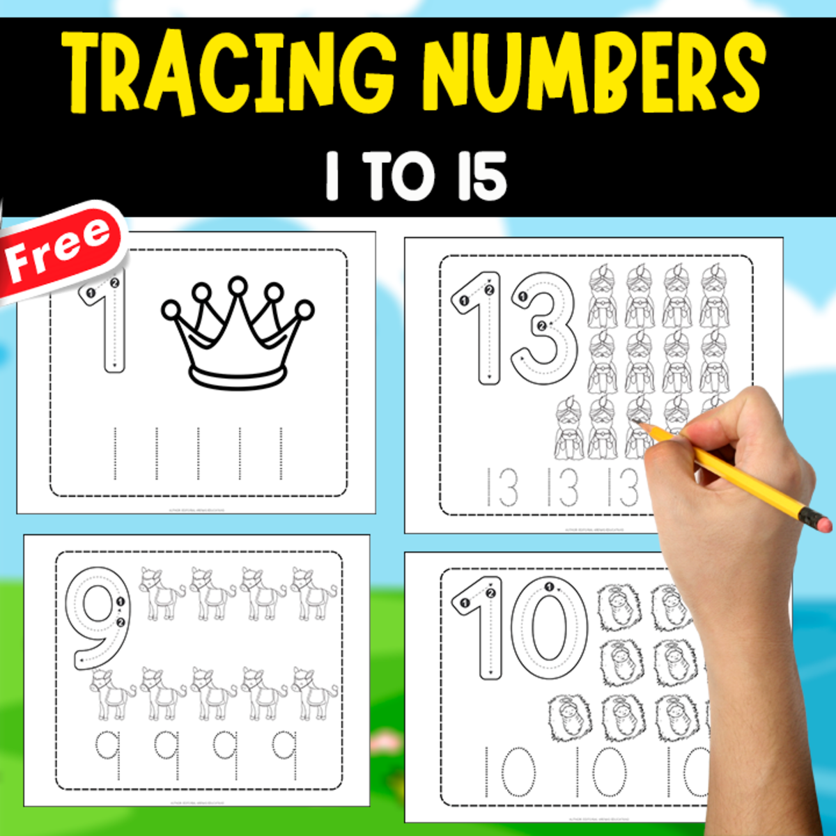 An educational teaching resource from EDITORIAL LAURA EDUCA entitled TRACING NUMBERS 1 TO 15 | FREE MINIBOOK_J downloadable at Teach Simple.