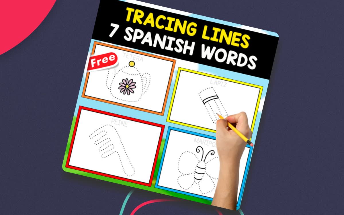 An educational teaching resource from EDITORIAL LAURA EDUCA entitled TRACING SPANISH WORDS | 10 FREE WORDS downloadable at Teach Simple.