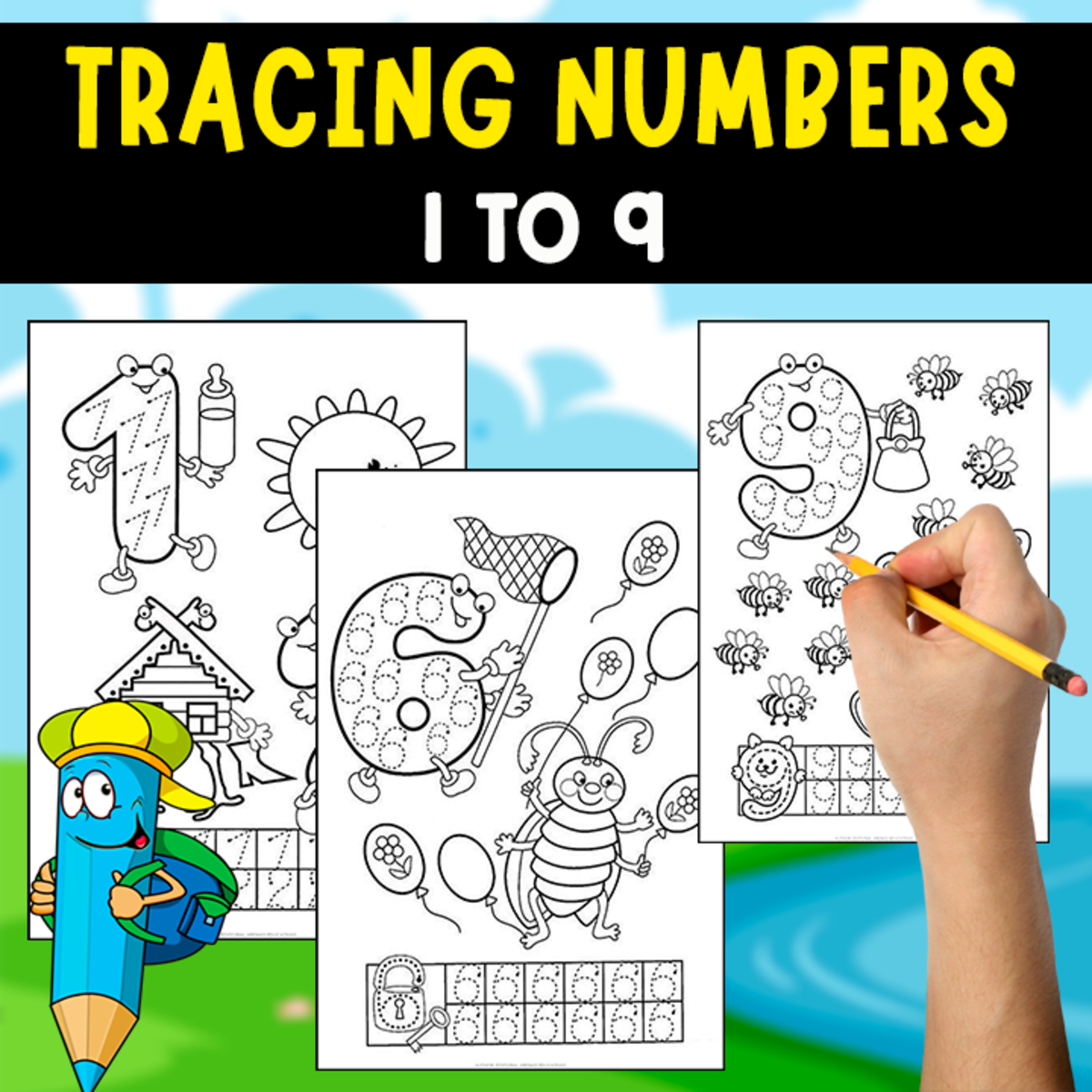 An educational teaching resource from EDITORIAL LAURA EDUCA entitled TRACING THE NUMBERS 1 TO 9 | FREE MINIBOOK FOR KIDS downloadable at Teach Simple.