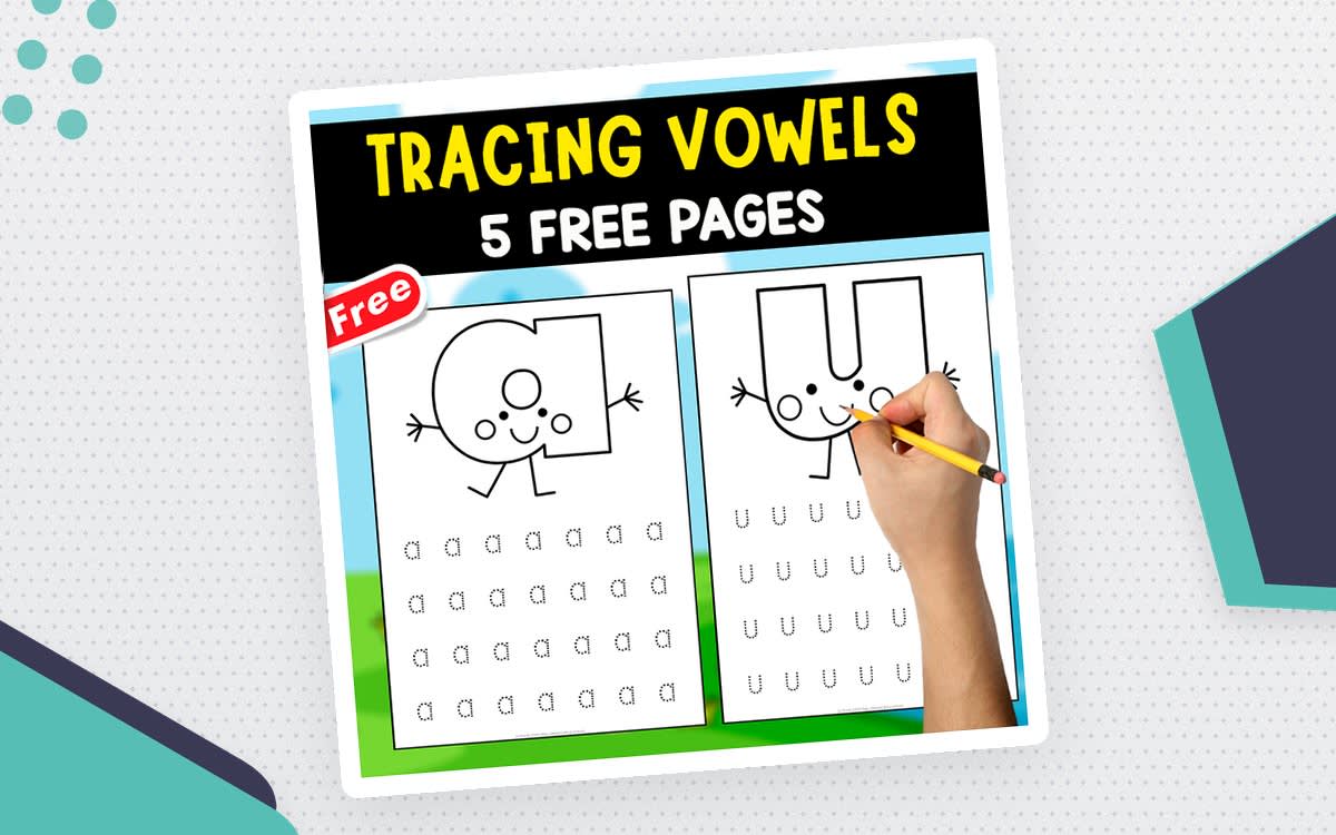 An educational teaching resource from EDITORIAL LAURA EDUCA entitled TRACING VOWELS | 5 FREE PAGES downloadable at Teach Simple.