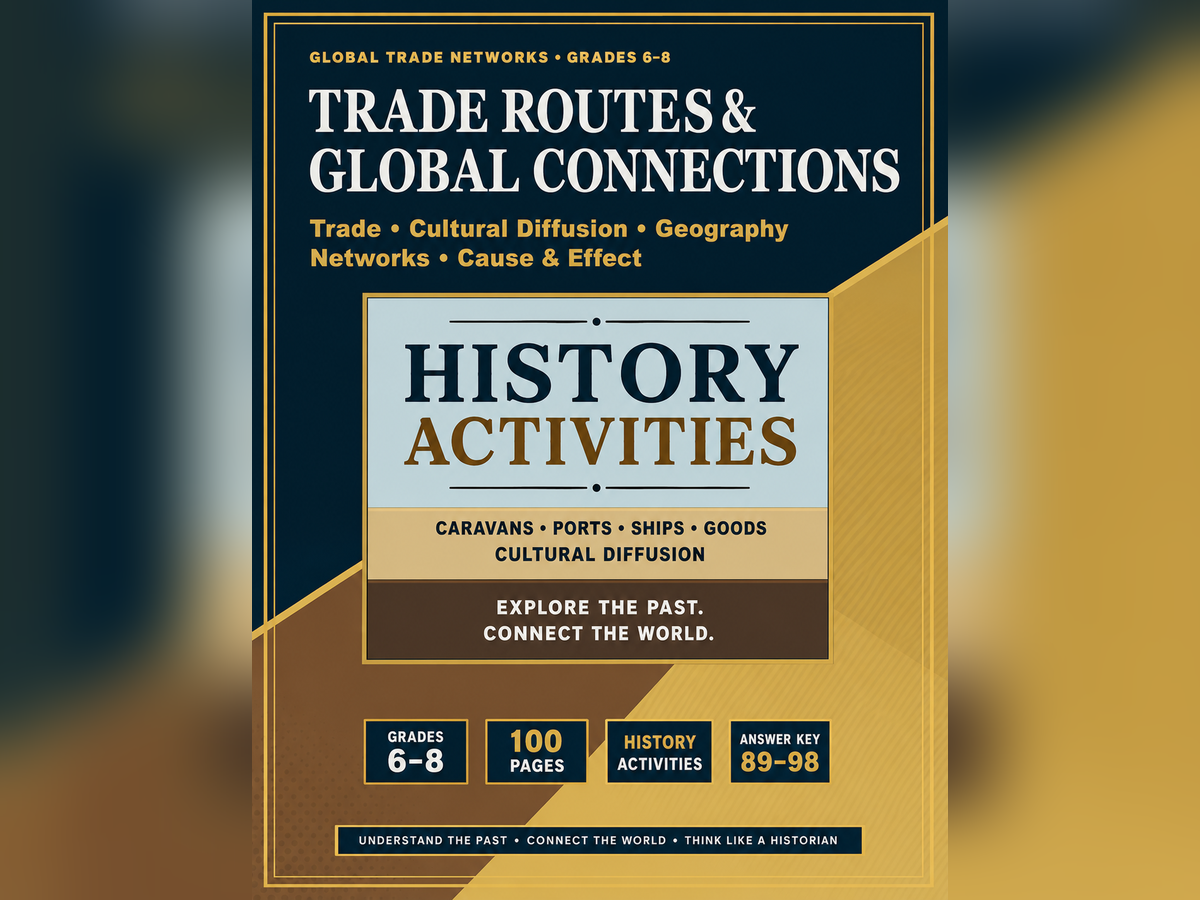 Trade Routes & Global | World History | Grades 6–8 | 100 Pages preview