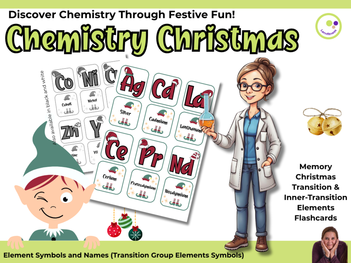 An educational teaching resource from Lernfitness entitled Transition Element Flashcards – Chemistry Symbol and Name Matching Set downloadable at Teach Simple.