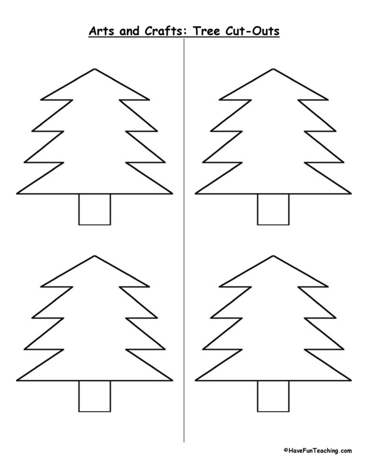 An educational teaching resource from Have Fun Teaching entitled Tree Cut Outs downloadable at Teach Simple.