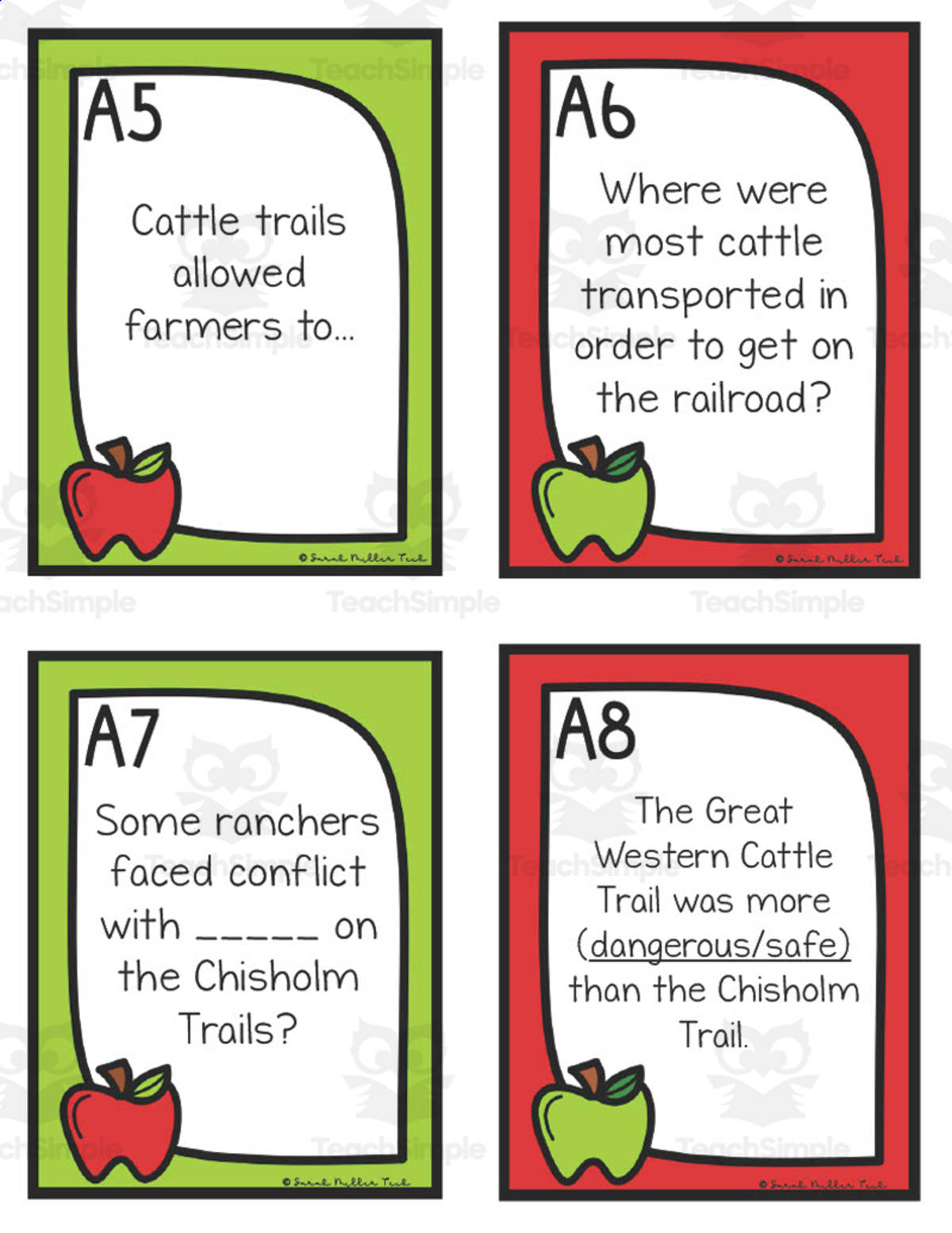 An educational teaching resource from Sarah Miller Tech entitled Turn of the Century Review Board Game downloadable at Teach Simple.