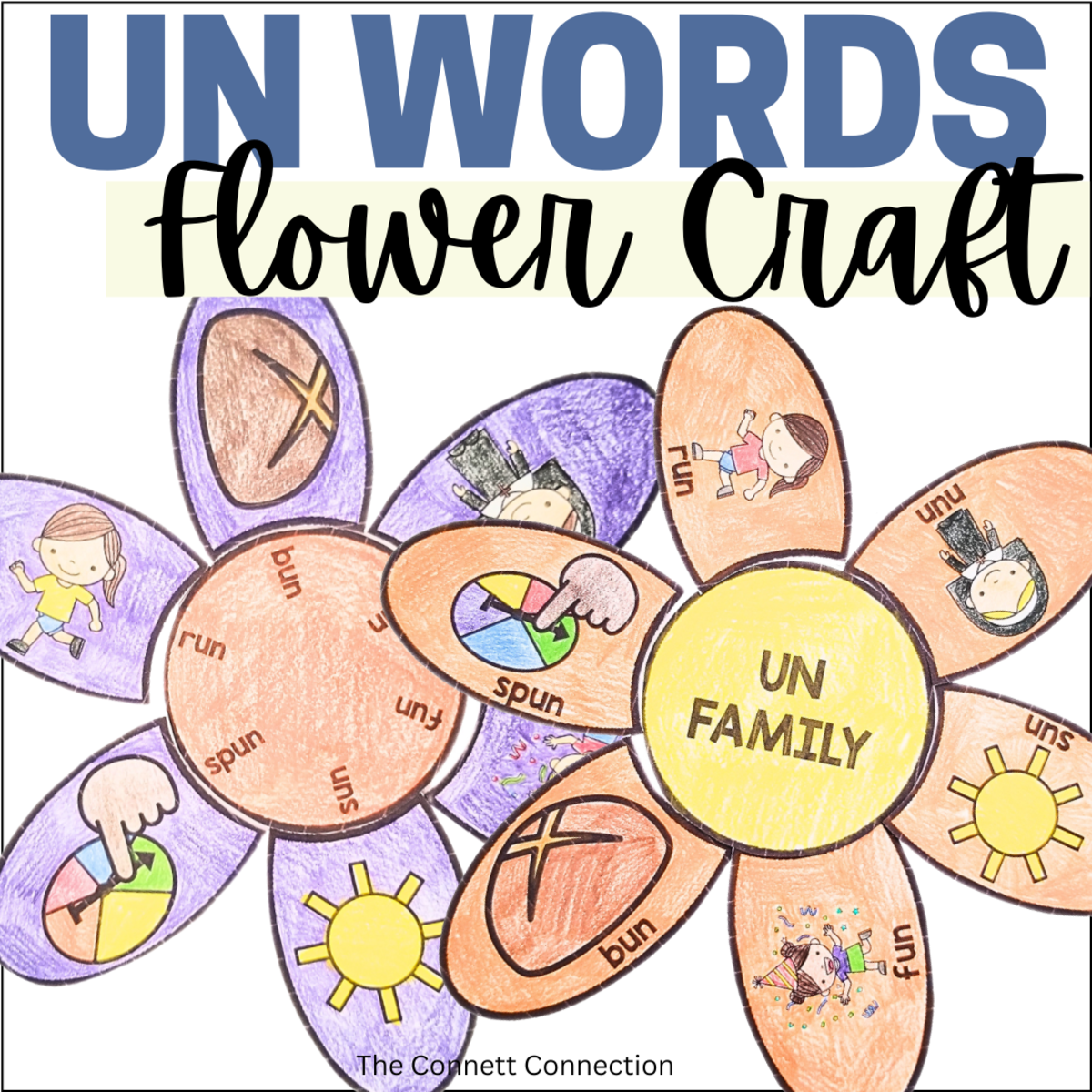 An educational teaching resource from The Connett Connection entitled UN Word Family Flower Craft downloadable at Teach Simple.