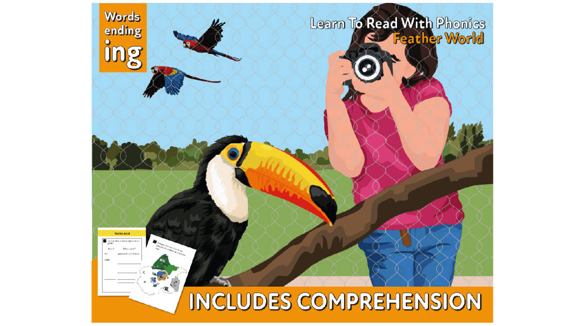 An educational teaching resource from Guinea Pig Education entitled Close Reading Comprehension 'Feather World' (4-8 years) downloadable at Teach Simple.