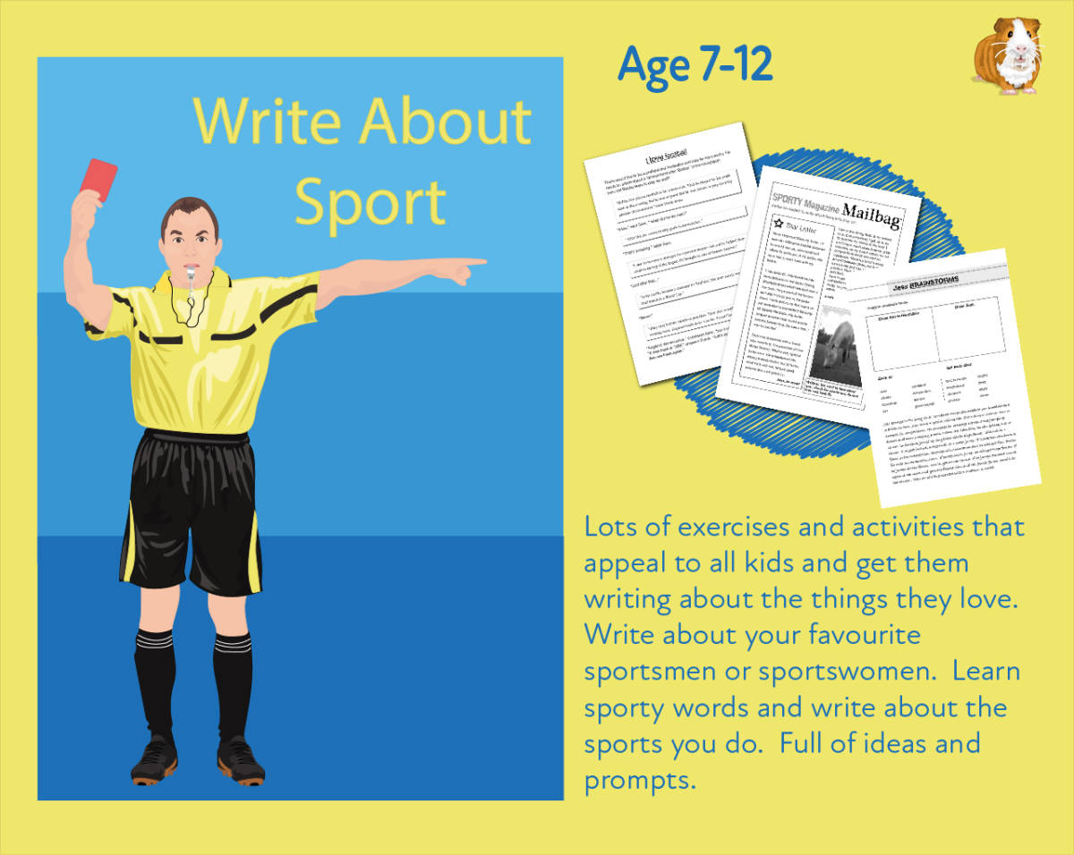 An educational teaching resource from Guinea Pig Education entitled Lots Of Writing Prompts About Sport (7-11 years) downloadable at Teach Simple.