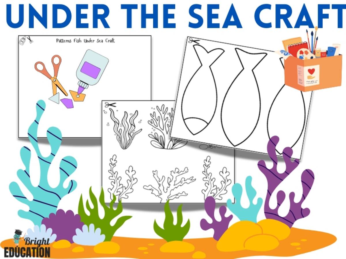 An educational teaching resource from Bright Education entitled Under the Sea Craft End of Year Activity – Summer Coloring Sheets downloadable at Teach Simple.