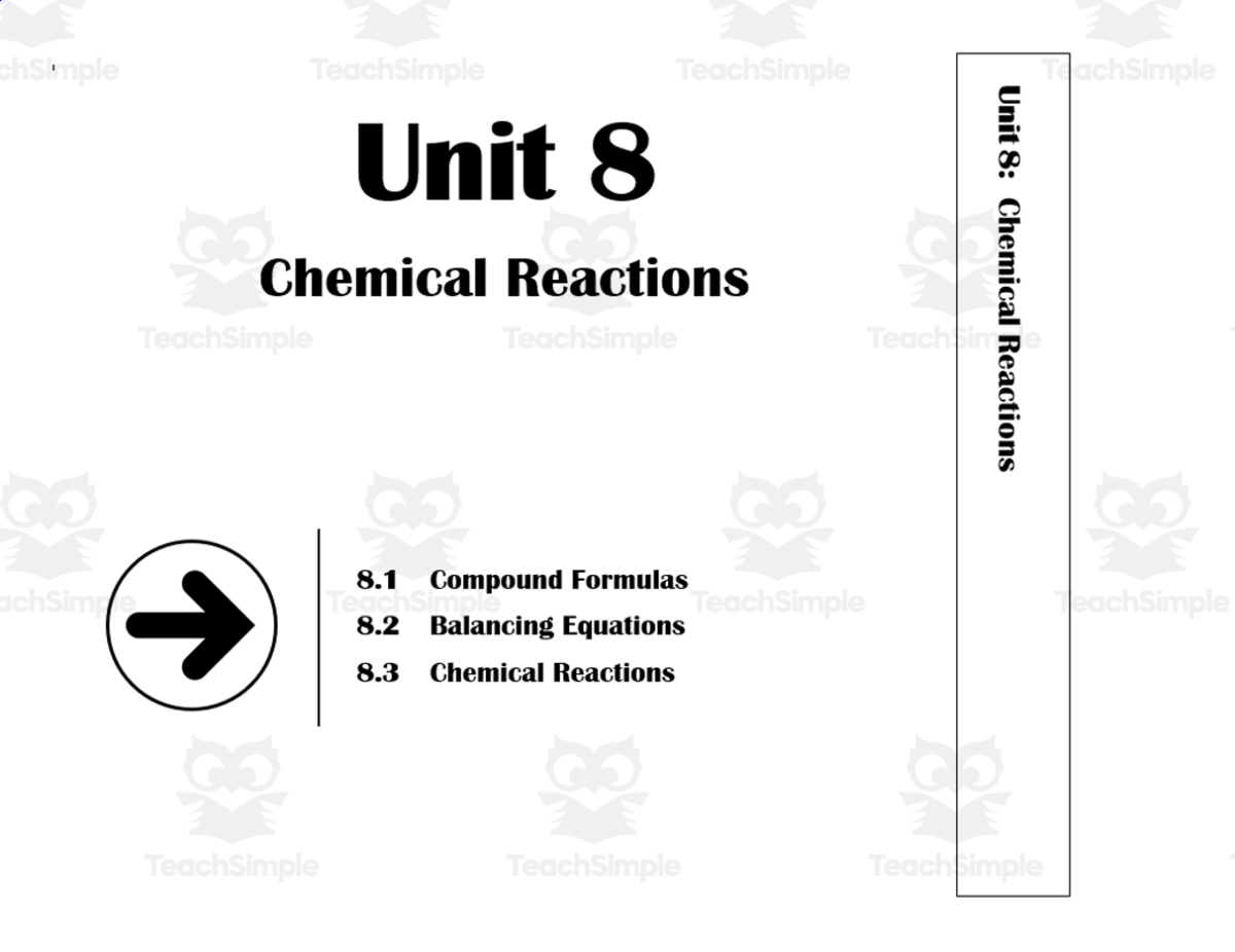An educational teaching resource from Integrated Chemistry and Physics entitled Unit 8 - Binder Divider, Test, and Recovery Quiz downloadable at Teach Simple.