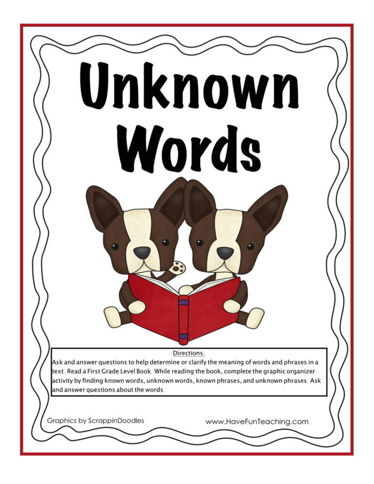 An educational teaching resource from Have Fun Teaching entitled Unknown Words and Phrases Activity downloadable at Teach Simple.