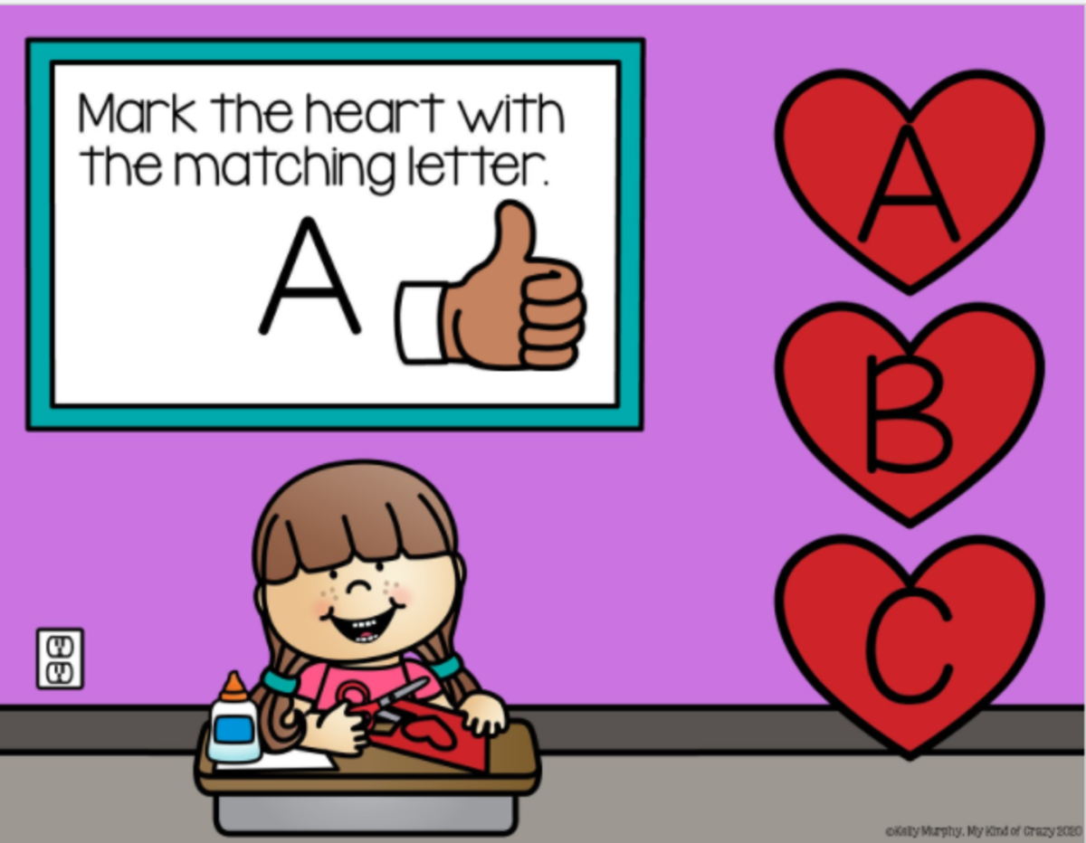 An educational teaching resource from My Kind of Crazy entitled Uppercase Letter Match Valentine Theme for Special Ed downloadable at Teach Simple.