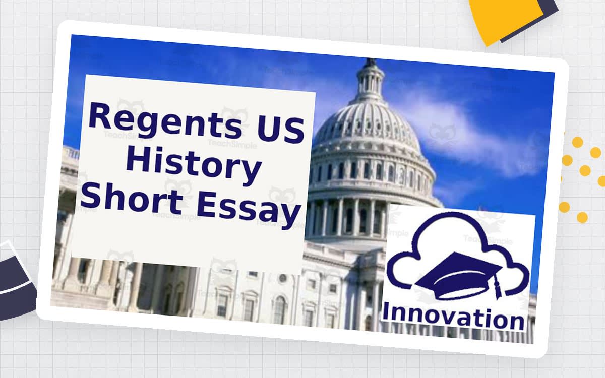 An educational teaching resource from Innovation Assessments LLC entitled US History Regents Short Essay "Constitutional Foundations 4" + Video downloadable at Teach Simple.
