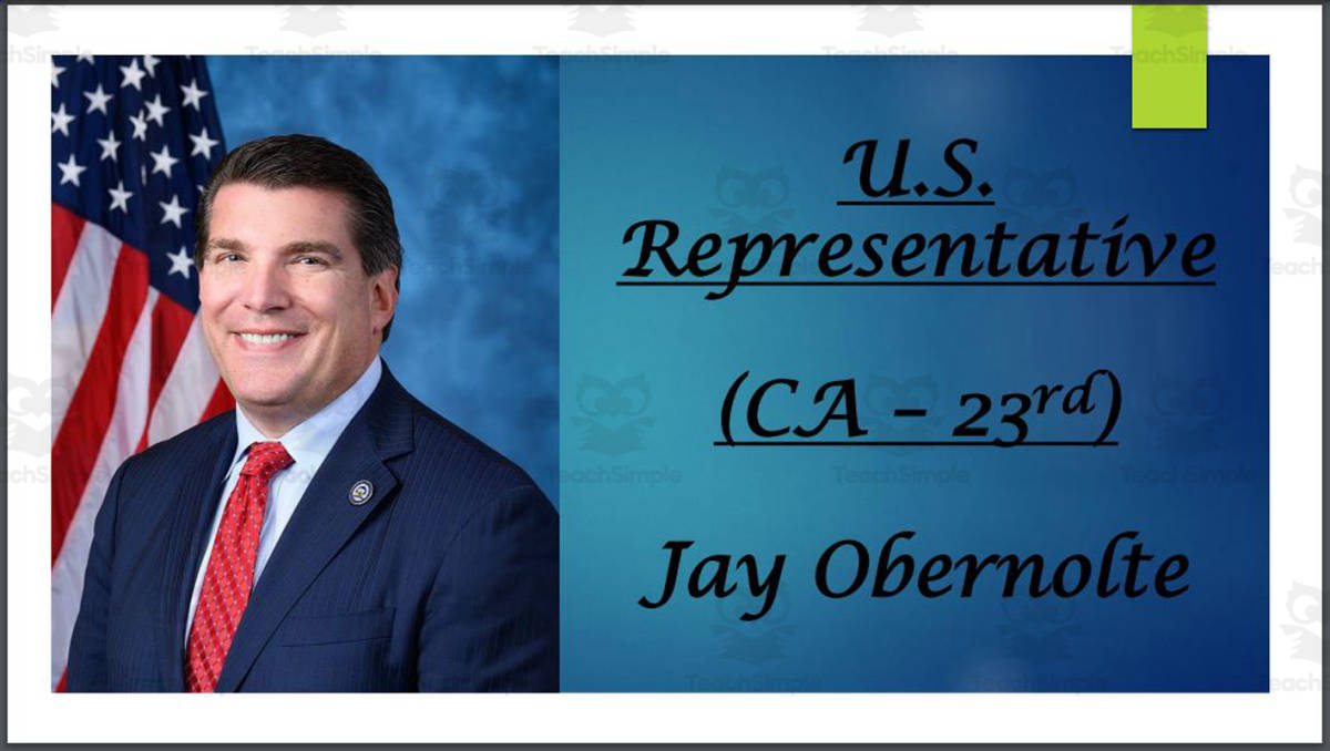 An educational teaching resource from Mr. Matthews Teacher Store entitled U.S. Representatives from California - Districts #21-30 (BIO PPT Bundle) downloadable at Teach Simple.