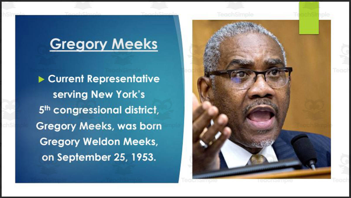 An educational teaching resource from Mr. Matthews Teacher Store entitled U.S. Representatives from New York (#1-20) BIO PPT Bundle downloadable at Teach Simple.