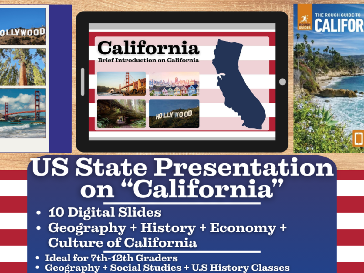 An educational teaching resource from Learning with Alan entitled US State Presentation on California downloadable at Teach Simple.