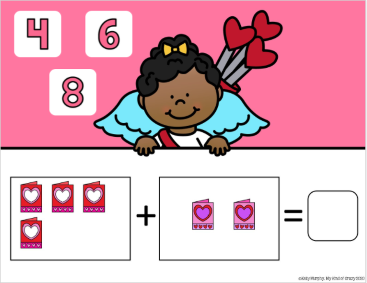 An educational teaching resource from My Kind of Crazy entitled Valentine's Addition Through 20 downloadable at Teach Simple.