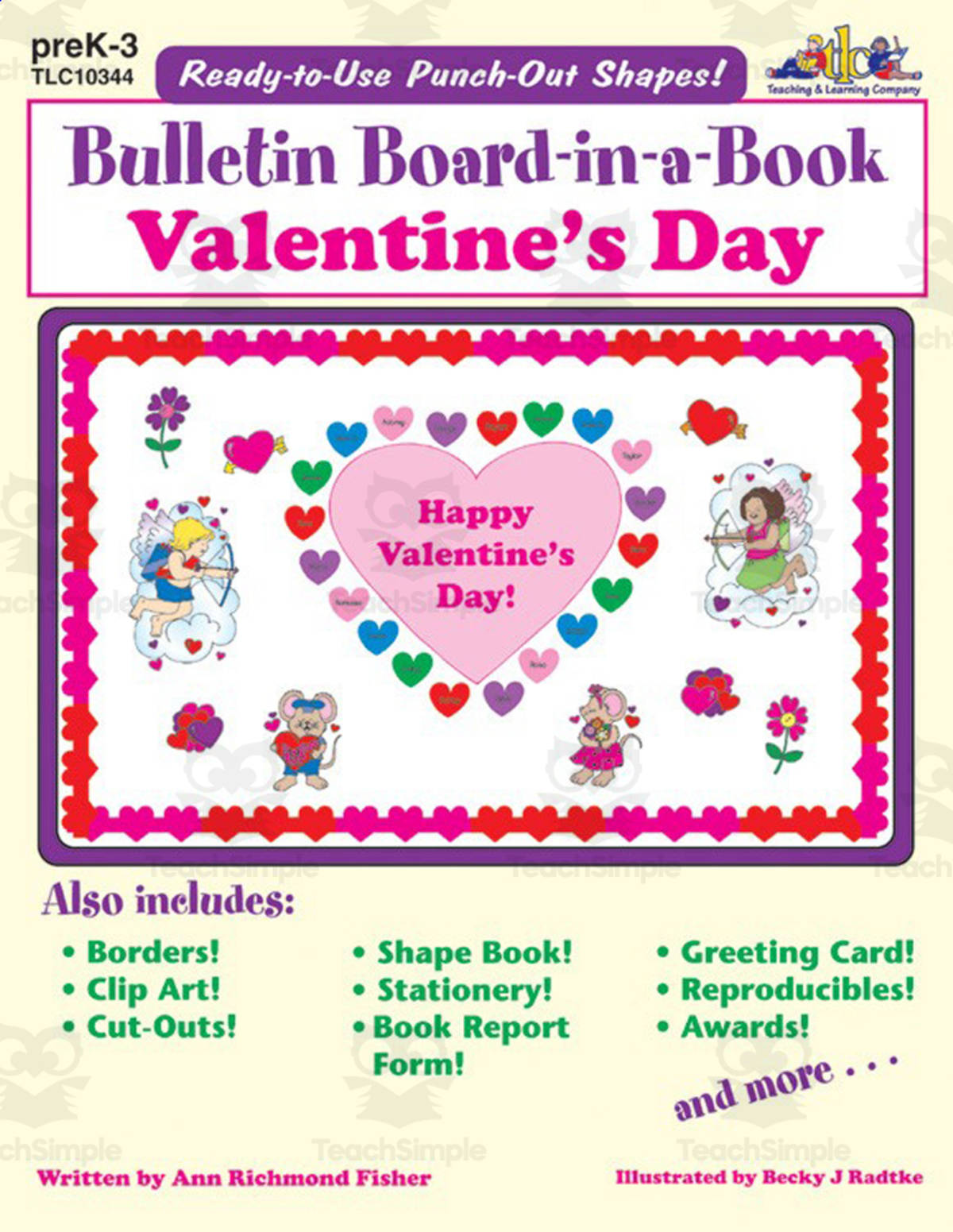 An educational teaching resource from Classroom Complete Press entitled Valentine's Day: Bulletin Board-in-a-Book downloadable at Teach Simple.